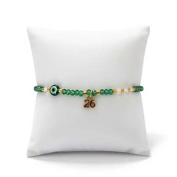 Γούρι 26 Βραχιόλι με Ματάκι Πράσινο