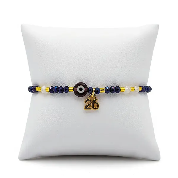 Γούρι 26 Βραχιόλι με Ματάκι Μωβ