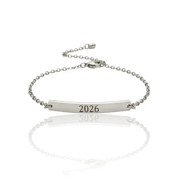 Ανδρικό Βραχιόλι Γούρι 2026 από Ανοξείδωτο Ατσάλι