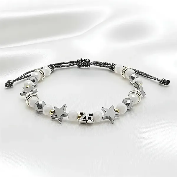 Βραχιόλι Γούρι 2026 Αιματίτης με Κρύσταλλα