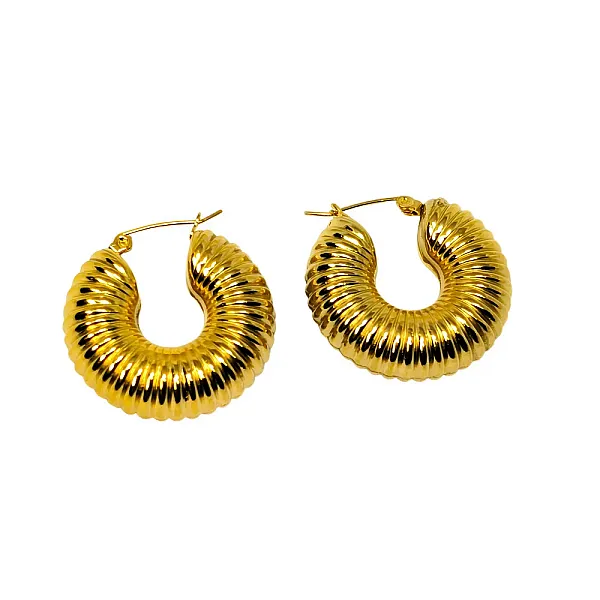 Σκουλαρίκια κρίκοι σαγρέ