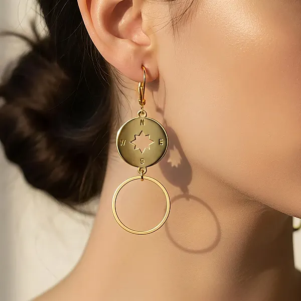 Minimal σκουλαρίκια mirror από ατσάλι