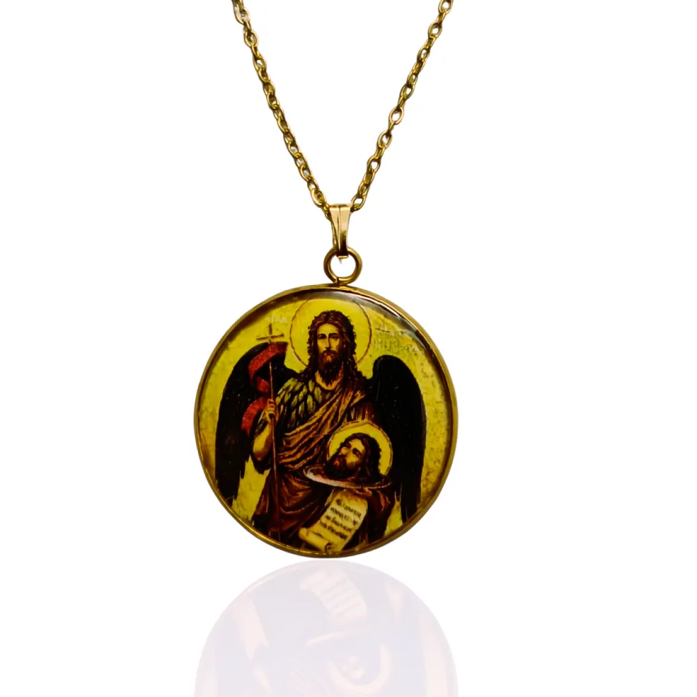 Φυλαχτό Αγίου Ιωάννη του Προδρόμου από Ανοξείδωτο Ατσάλι