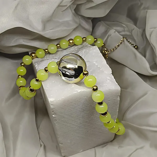 Κολιέ γυναικείο κίτρινο χρώμα