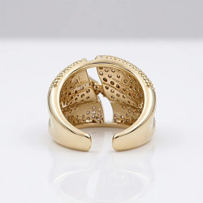 Γυναικείο επιχρυσωμένο δαχτυλίδι από ανοξείδωτο ατσάλι με ζιργκόν one size