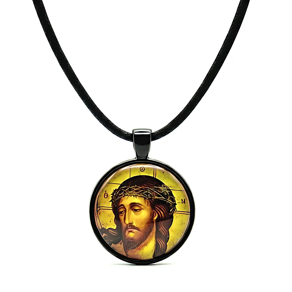 Ανδρικό φυλαχτό Ιησούς Χριστός Ατσάλι  Υποαλλεργικό