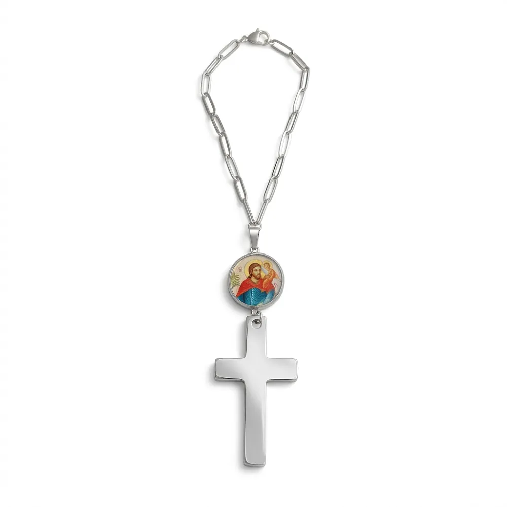 Φυλαχτό Αυτοκινήτου Άγιος Χριστόφορος και Σταυρό