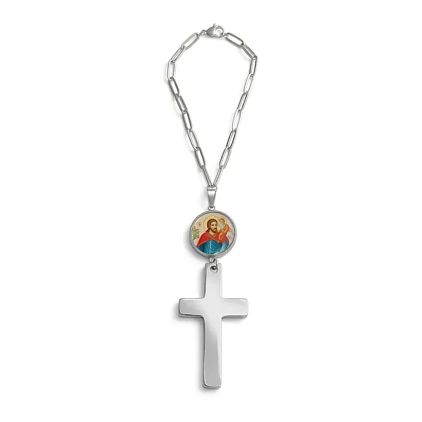 Φυλαχτό Αυτοκινήτου Άγιος Χριστόφορος και Σταυρό