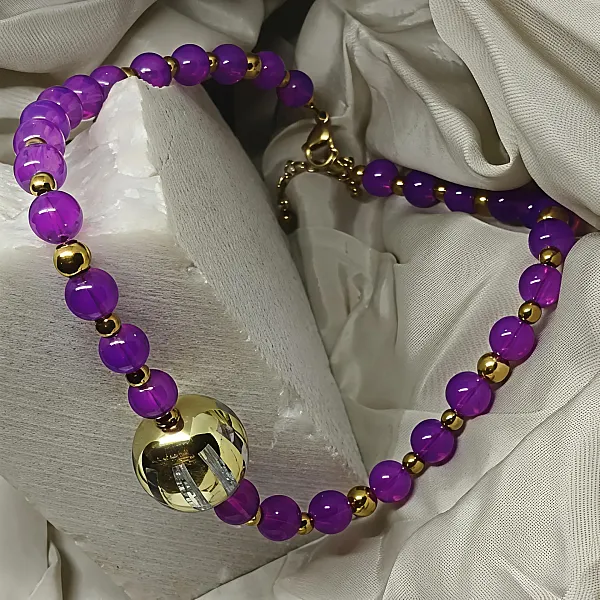 Κολιέ γυναικείο σε Μωβ χρώμα