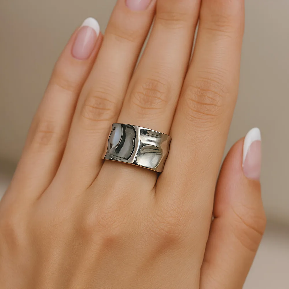 Δαχτυλίδι Ατσάλι One Size σε Ασημί Χρώμα