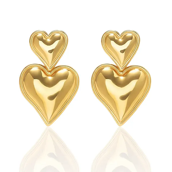 Σκουλαρίκια Γυναικεία καρδίες ατσάλι