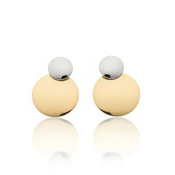 Γυναικεία σκουλαρίκια ατσάλι σε δυο τόνους