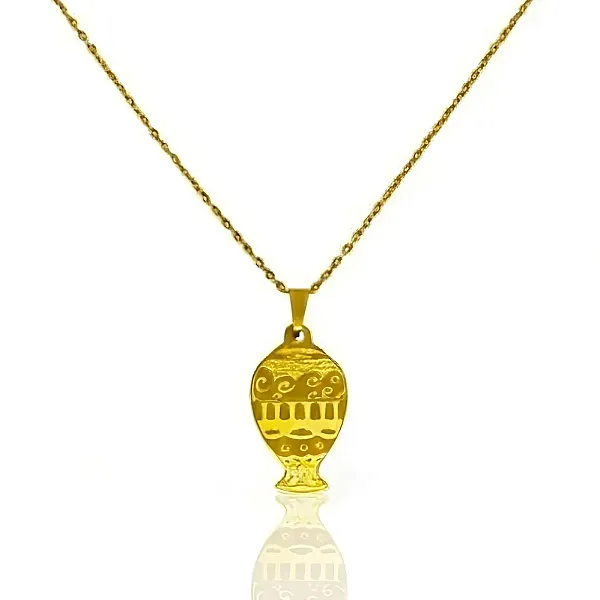 Μενταγιόν  Γυναικείο  Αμφορέας Χρυσό Ανοξείδωτο Ατσάλι