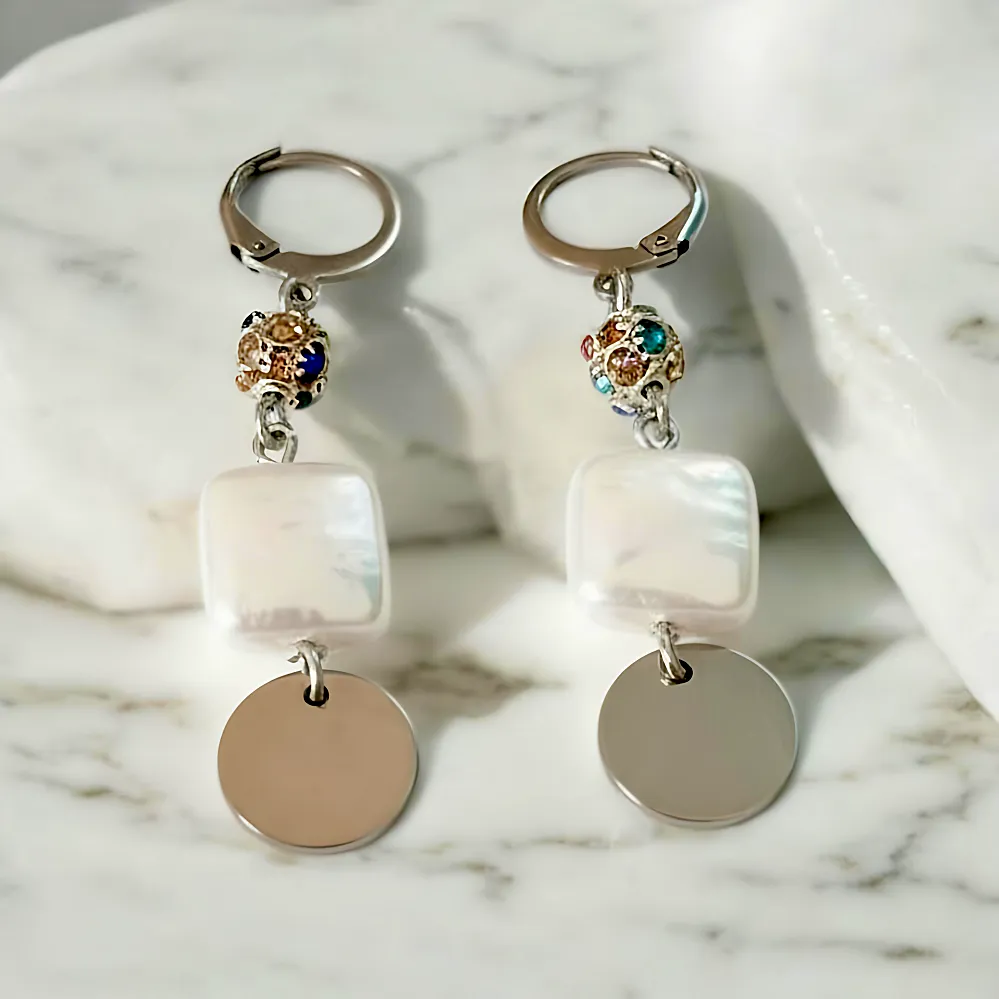 Σκουλαρίκια Γυναικεία ατσάλι με μαργαριτάρι