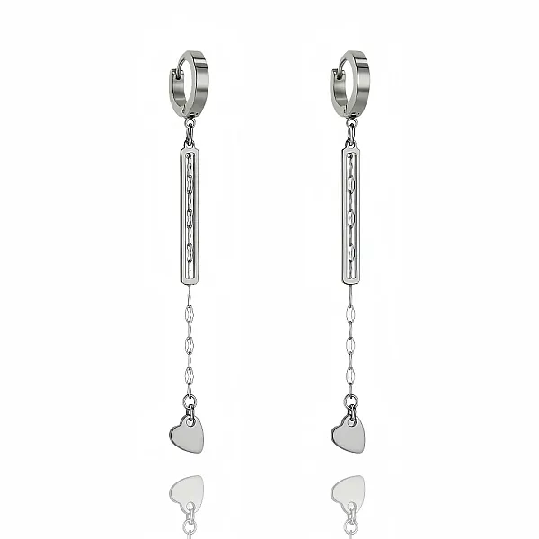 Κρεμαστά  Γυναικεία σκουλαρίκια με καρδιά